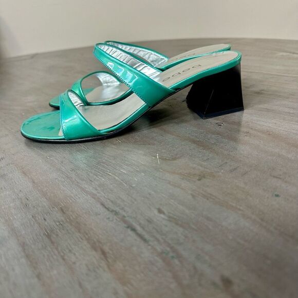 Bebe Turquoise Patten Leather sandals. - Picture 6 of 7